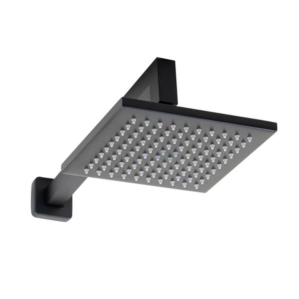 Chuveiro De Parede Quadrado Preto Fosco Lux 20X20Cm - Movel Do Brasil Imagem de Chuveiro De Parede Quadrado Preto Fosco Lux 20X20Cm