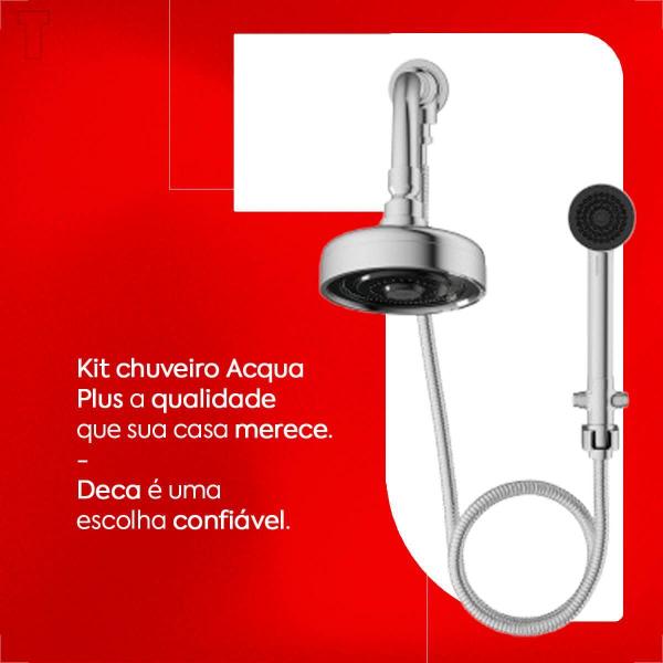 Imagem de Chuveiro deca acqua plus c/desviador e ducha manual 1990.c.std.kit cromado