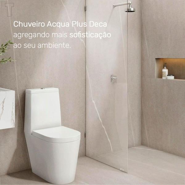 Chuveiro deca acqua plus c/tubo parede 1990.c.ct cromado Imagem de Chuveiro deca acqua plus c/tubo parede 1990.c.ct cromado