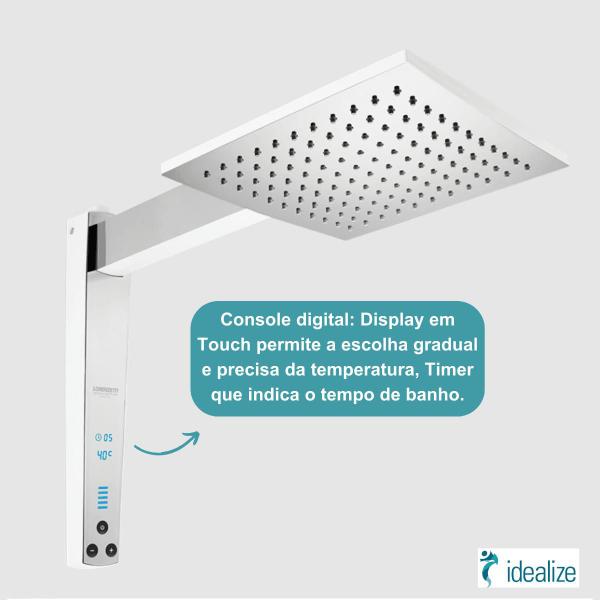 Imagem de Chuveiro Ducha Acqua Century Digital Branco Cromado 220v 7500w Lorenzetti