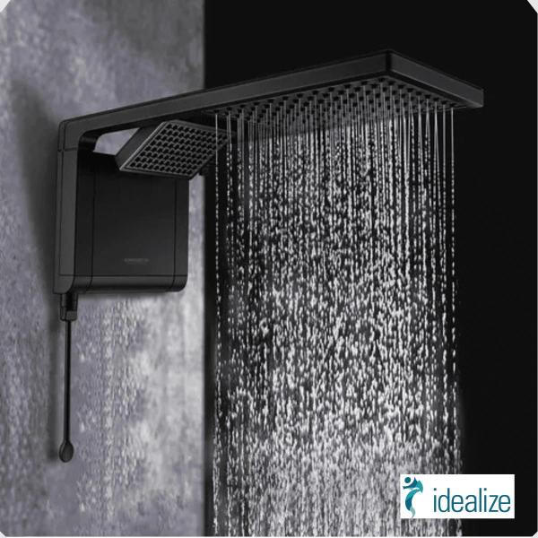 Imagem de Chuveiro Ducha Acqua Duo Preto Fosco Matte Black 220v 7800w Lorenzetti