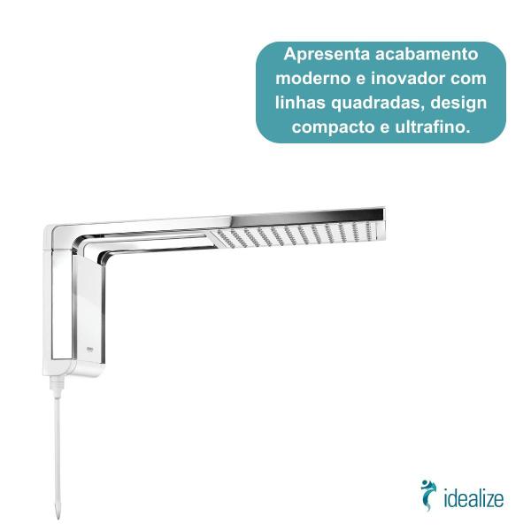 Imagem de Chuveiro Ducha Acqua Storm Ultra Branco c/ Cromado 127v 5500w Lorenzetti