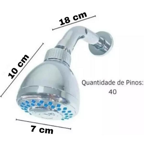 Imagem de Chuveiro Ducha Articulado 6,8cm Para Banheiro Aquecedor Solar Gás Piscina Área Interna E Externa