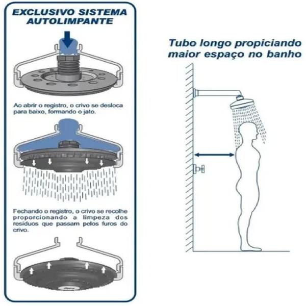 Imagem de Chuveiro Ducha Autolimpante Para Aquecedor Solar/Gás