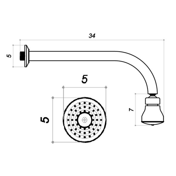 Imagem de Chuveiro Ducha De Parede Cromado Para Banheiro Box