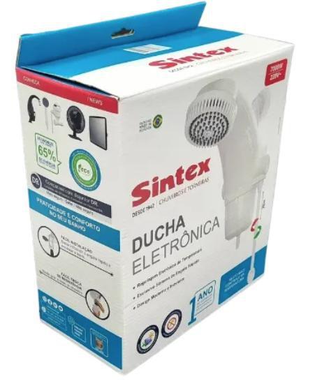 Imagem de Chuveiro Ducha Eletrônica 220v 7000W Branco Sintex