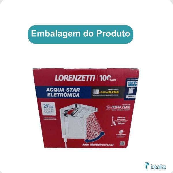 Imagem de Chuveiro Ducha Eletrônico 127v (110v) 5500w Branco Acqua Star Ultra Lorenzett