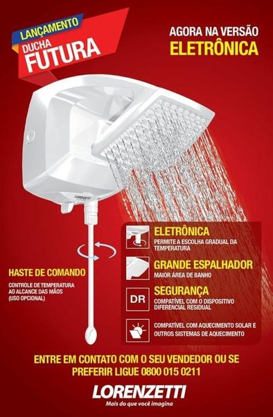 Imagem de Chuveiro Ducha Futura Eletrônica Lorenzetti 127V / 220V