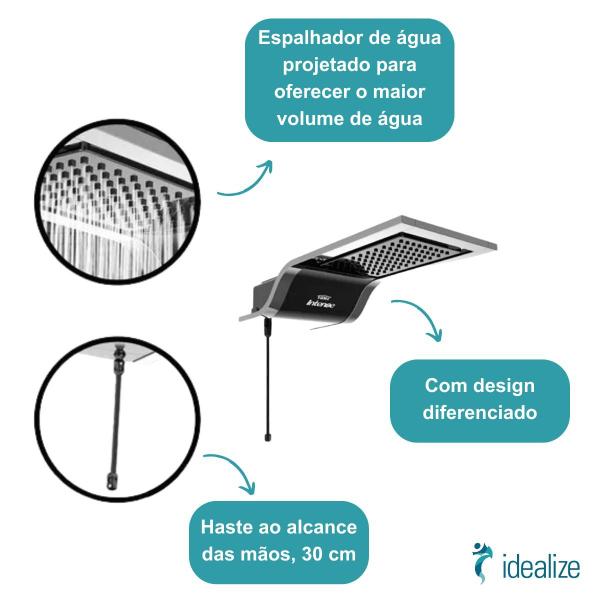 Imagem de Chuveiro Ducha Intense Eletrônica 4487 220v 6500w Black/preto Fame