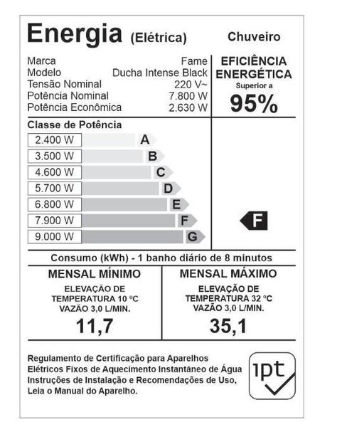 Imagem de Chuveiro Ducha Intense Khrome Eletrônica Fame Super Potente