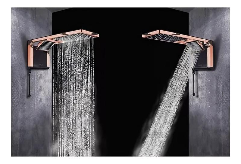 Imagem de Chuveiro Ducha Lorenzetti Acqua Duo Ultra Black e Rose Gold 220v 6800w de Potência