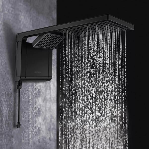 Imagem de Chuveiro Ducha Lorenzetti Acqua Ultra Duo Matte Black Fosco 127v Potência 5500w