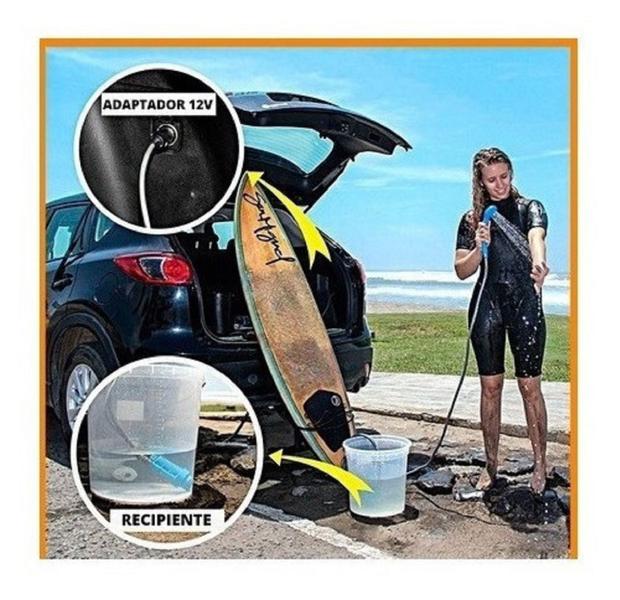 Chuveiro Ducha Portátil Nautika Camping Praia Carro 12v 8l Imagem de Chuveiro Ducha Portátil Nautika Camping Praia Carro 12v 8l