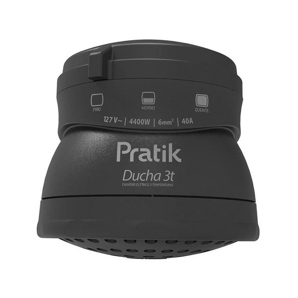 Imagem de Chuveiro Ducha Pratik 3003-E/P5PK 3 Temperaturas Preto 4400w 127v