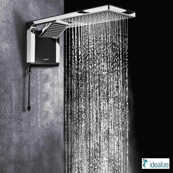 Imagem de Chuveiro Ducha Preto Com Cromado Acqua Duo 220v 7800w Lorenzetti