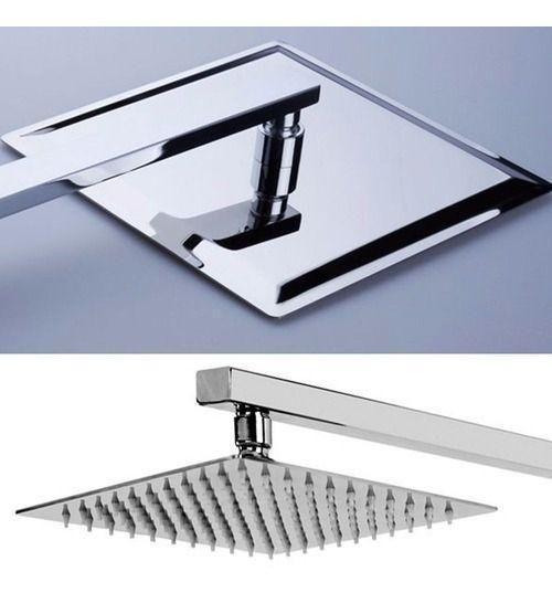 Imagem de Chuveiro Ducha Slim Quadrado 20X20Cm Inox Cromado