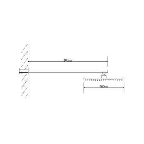 Imagem de Chuveiro Ducha Slim Quadrado 20x20cm Inox Cromado