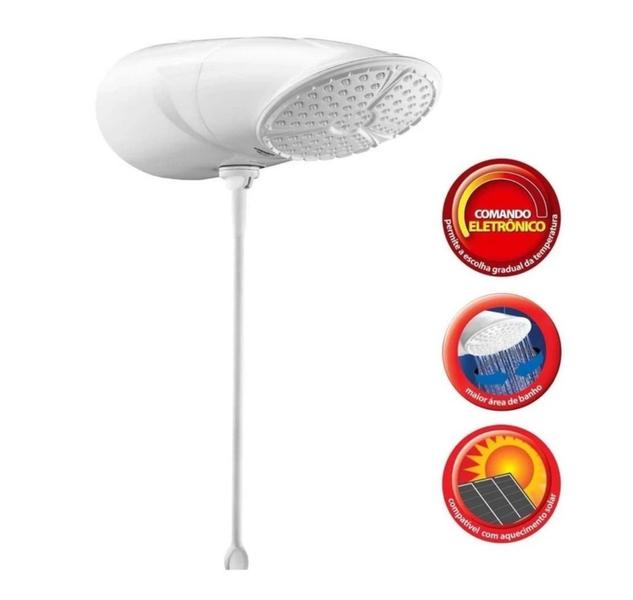 Imagem de Chuveiro Ducha Top Jet Branco 5500w 127v 3 temperaturas Haste Prolongadora Lorenzetti