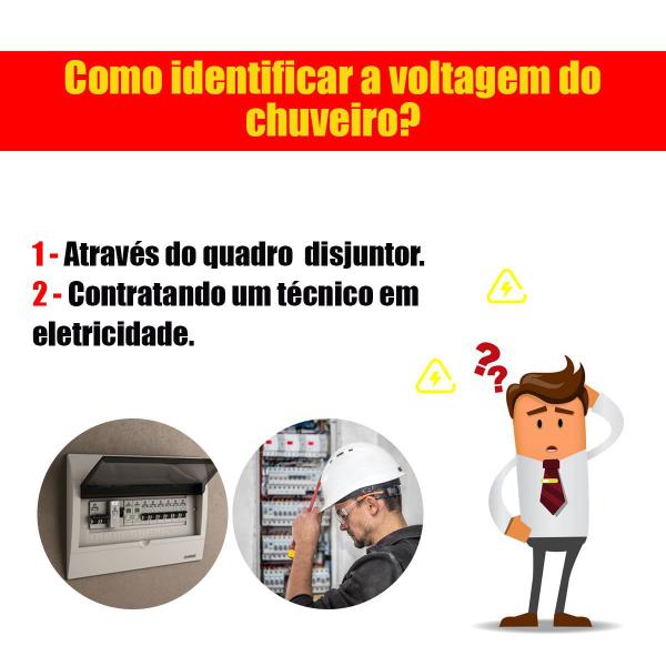 Imagem de Chuveiro E Ducha Lorenzetti Eletrico a Gas Preto Com Cromado Acqua Duo Ultra 110v 5500w