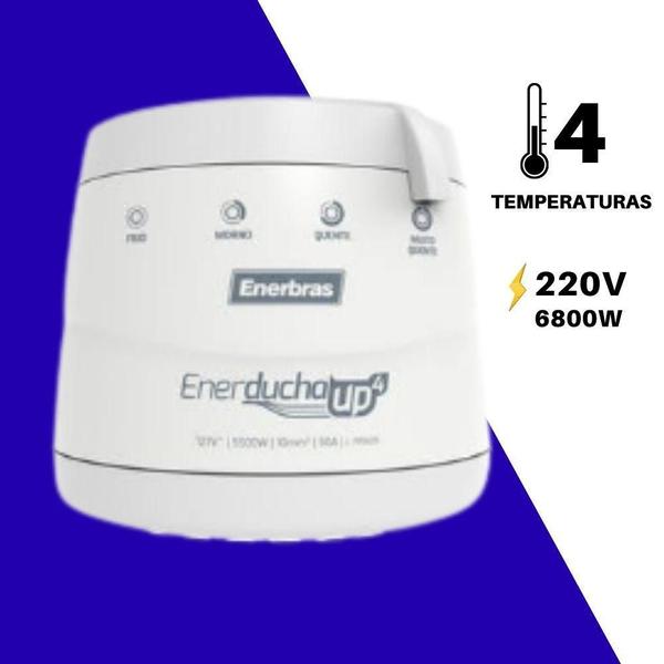 Imagem de Chuveiro Elétrico 220V Com 6.800 Watts E 4 Temperaturas