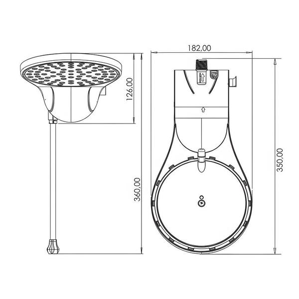 Imagem de Chuveiro Elétrico 5500w/7500w - Branco - 360x182x350mm