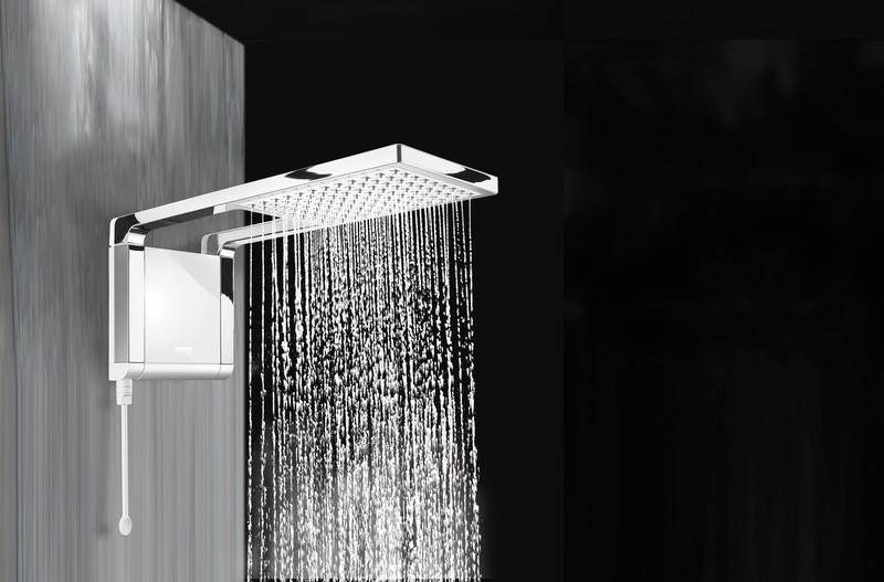 Imagem de Chuveiro Elétrico Acqua Storm Branco-Cromado 5500W 127V