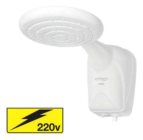 Imagem de Chuveiro Elétrico De Parede Fame Granducha Branco 7000w 220v