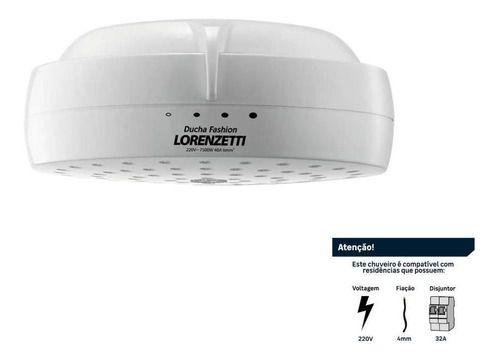 Imagem de Chuveiro Elétrico De Parede Lorenzetti Fashion Branco 6800w 220v