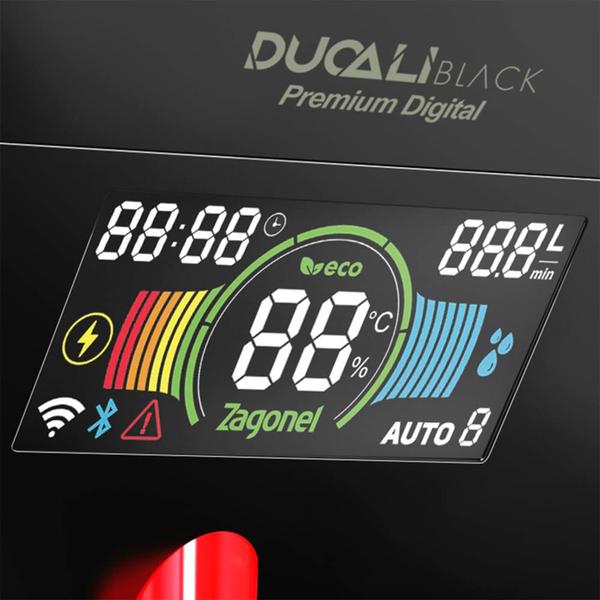 Imagem de Chuveiro Elétrico Digital Preto Bluetooth Wi-Fi LED Zagonel