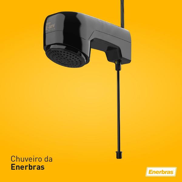 Chuveiro Elétrico Ducha E-lev Preto Eletrônico 220v Enerbras Imagem de Chuveiro Elétrico Ducha E-lev Preto Eletrônico 220v Enerbras