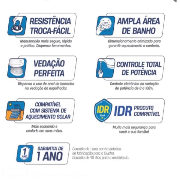 Chuveiro Elétrico Ducha E-lev Preto Eletrônico 220v Enerbras Imagem de Chuveiro Elétrico Ducha E-lev Preto Eletrônico 220v Enerbras