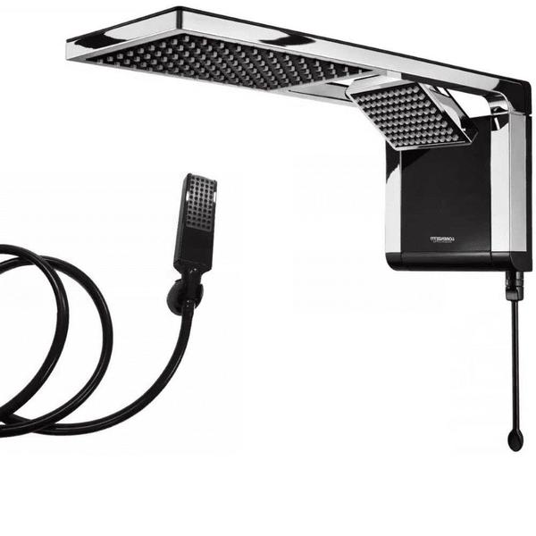 Chuveiro Elétrico E Ducha Acqua Duo Ultra Preto Inox 220v 7800w - Lorenzetti Imagem de Chuveiro Elétrico E Ducha Acqua Duo Ultra Preto Inox 220v 7800w