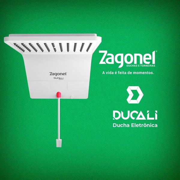 Imagem de Chuveiro elétrico zagonel ducali premium eletronico 220v 7500w branco