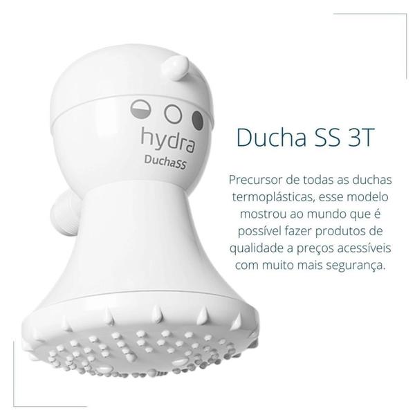 Imagem de Chuveiro Hydra Ducha SS 3T Branca 5200W 220V