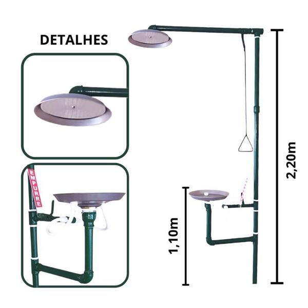 Imagem de Chuveiro Lava-olhos De Emergência Segurança