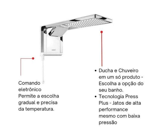 Imagem de Chuveiro Lorenzetti Acqua Duo 220V/6800W Branco e Cromado