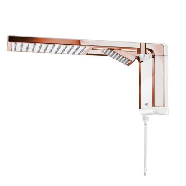 Imagem de Chuveiro Lorenzetti Acqua Duo Branco Rose Gold 110 ou 220