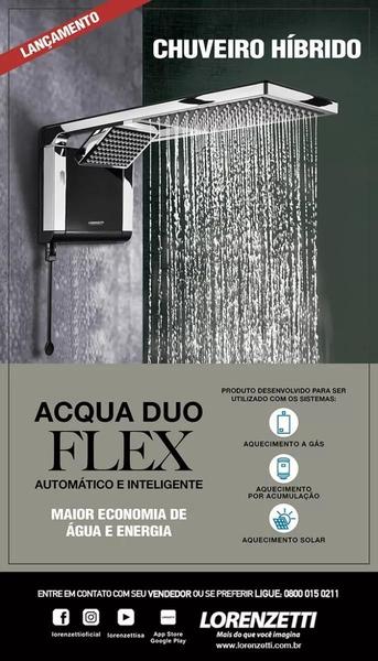 Imagem de Chuveiro Lorenzetti Acqua Duo Flex 6800W 220V Preto/Cromado