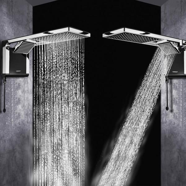 Chuveiro Lorenzetti Acqua Duo Flex Preto/Cromado Imagem de Chuveiro Lorenzetti Acqua Duo Flex Preto/Cromado