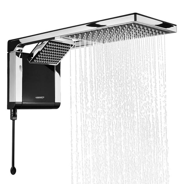 Chuveiro Lorenzetti Acqua Duo Flex Preto/Cromado Imagem de Chuveiro Lorenzetti Acqua Duo Flex Preto/Cromado