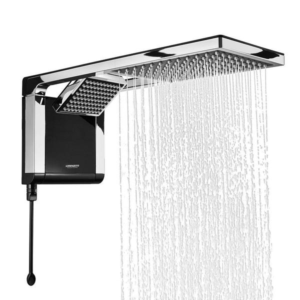 Imagem de Chuveiro Lorenzetti Acqua Duo Multi Temperatura Preto/Cromado 5500W, 110V