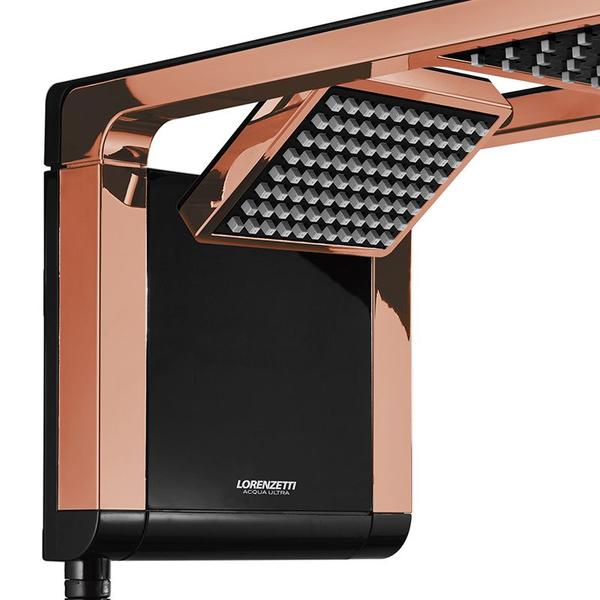 Imagem de Chuveiro Lorenzetti Acqua Duo Ultra Eletrônico Preto/Rose Gold