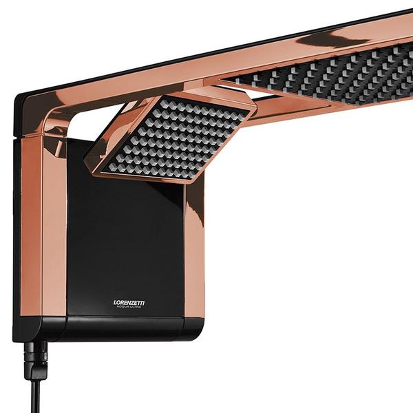 Imagem de Chuveiro Lorenzetti Acqua Duo Ultra Eletrônico Preto/Rose Gold