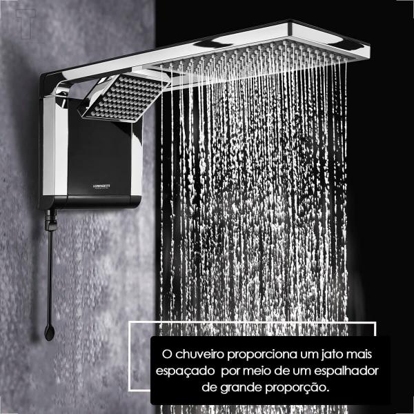 Imagem de Chuveiro lorenzetti acqua duo ultra preto/cromado 127v 5500w