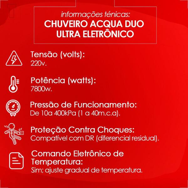 Imagem de Chuveiro lorenzetti acqua duo ultra preto/cromado 220v 7800w