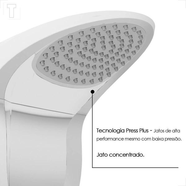 Chuveiro lorenzetti acqua jet ultra branco/cromado 127v 5500w Imagem de Chuveiro lorenzetti acqua jet ultra branco/cromado 127v 5500w