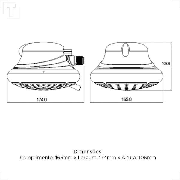 Imagem de Chuveiro lorenzetti bella ducha 4 temperatura branco 127v 5500w