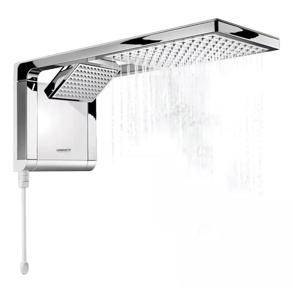 Imagem de Chuveiro Lorenzetti Elétrico Acqua Duo Branco e Cromado 220V 7800W