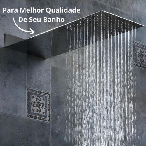 Imagem de Chuveiro Prata Cromado Brilhante Banheiro Lavabo Decoração