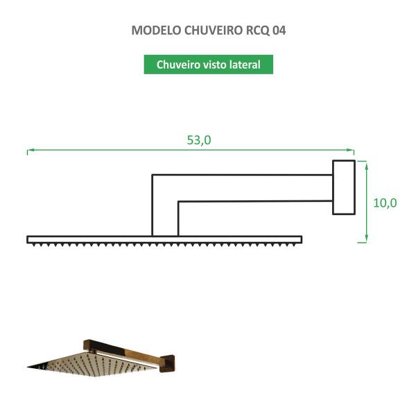 Imagem de Chuveiro Quadrado Rose Gold RCQ 04